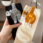 Calcetines Divertidos de Gato en 3D
