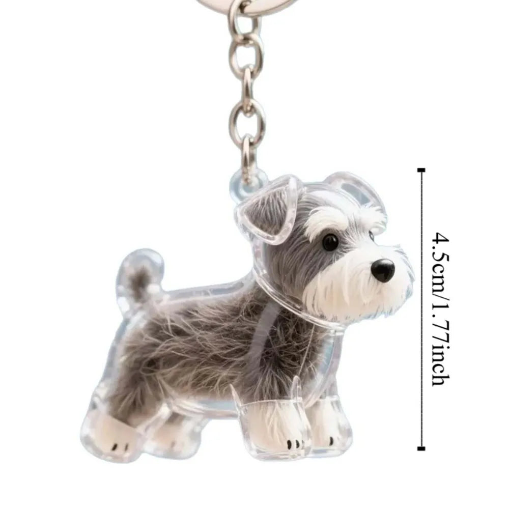 Llavero Transparente para Guardar Pelo de Mascota con Diseño de Perrito