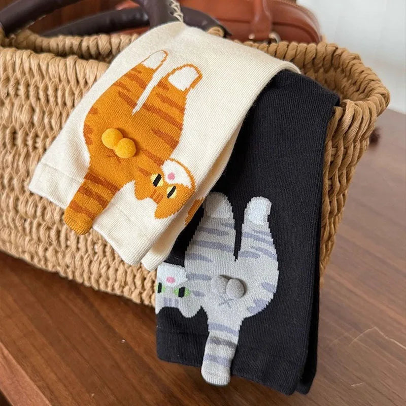 Calcetines Divertidos de Gato en 3D