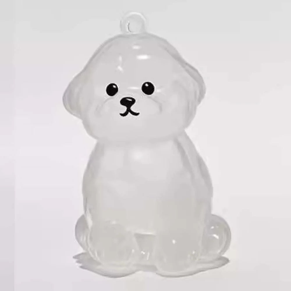 Llavero Transparente para Guardar Pelo de Mascota con Diseño de Perrito
