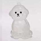 Llavero Transparente para Guardar Pelo de Mascota con Diseño de Perrito