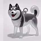 Llavero Transparente para Guardar Pelo de Mascota con Diseño de Perrito