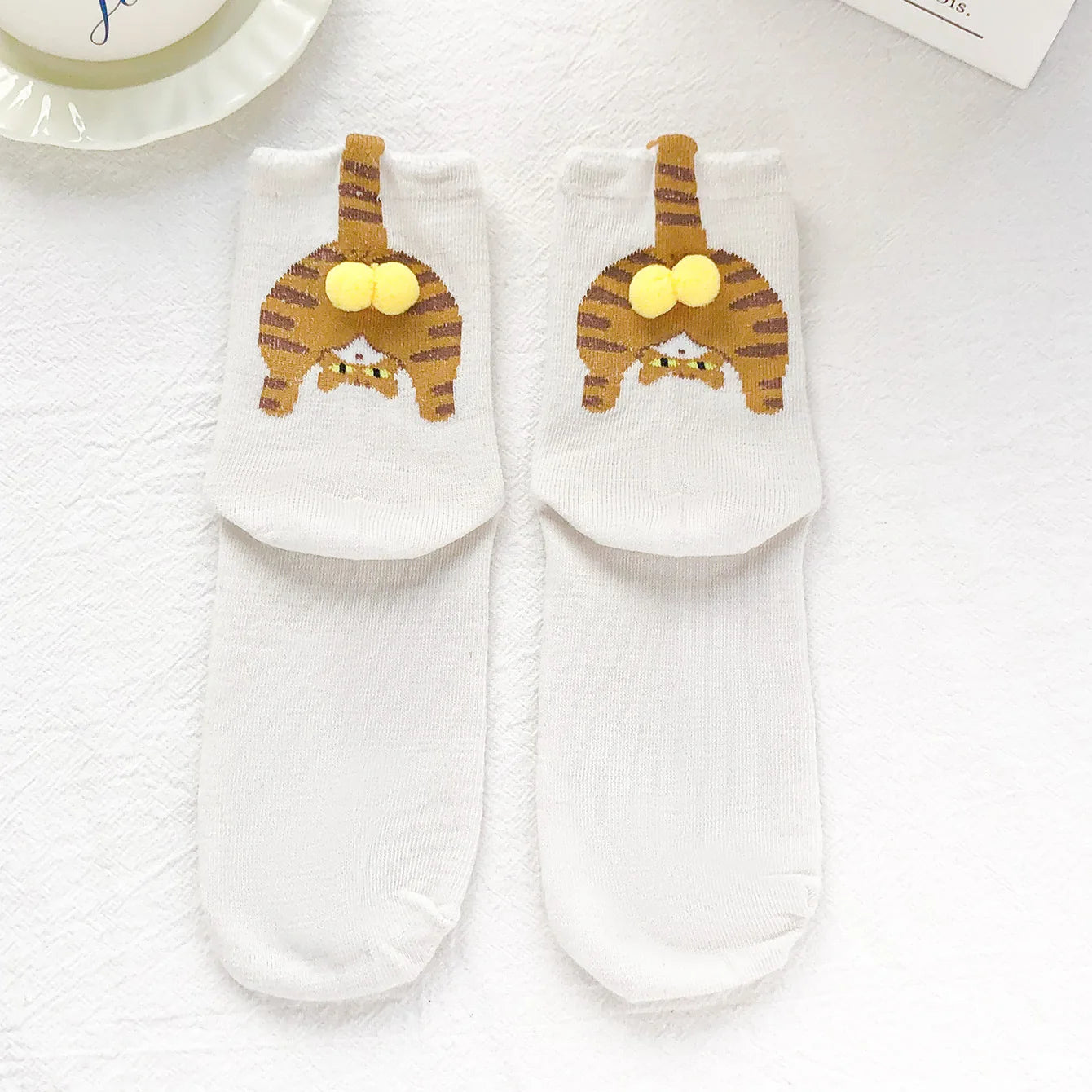 Calcetines Divertidos de Gato en 3D