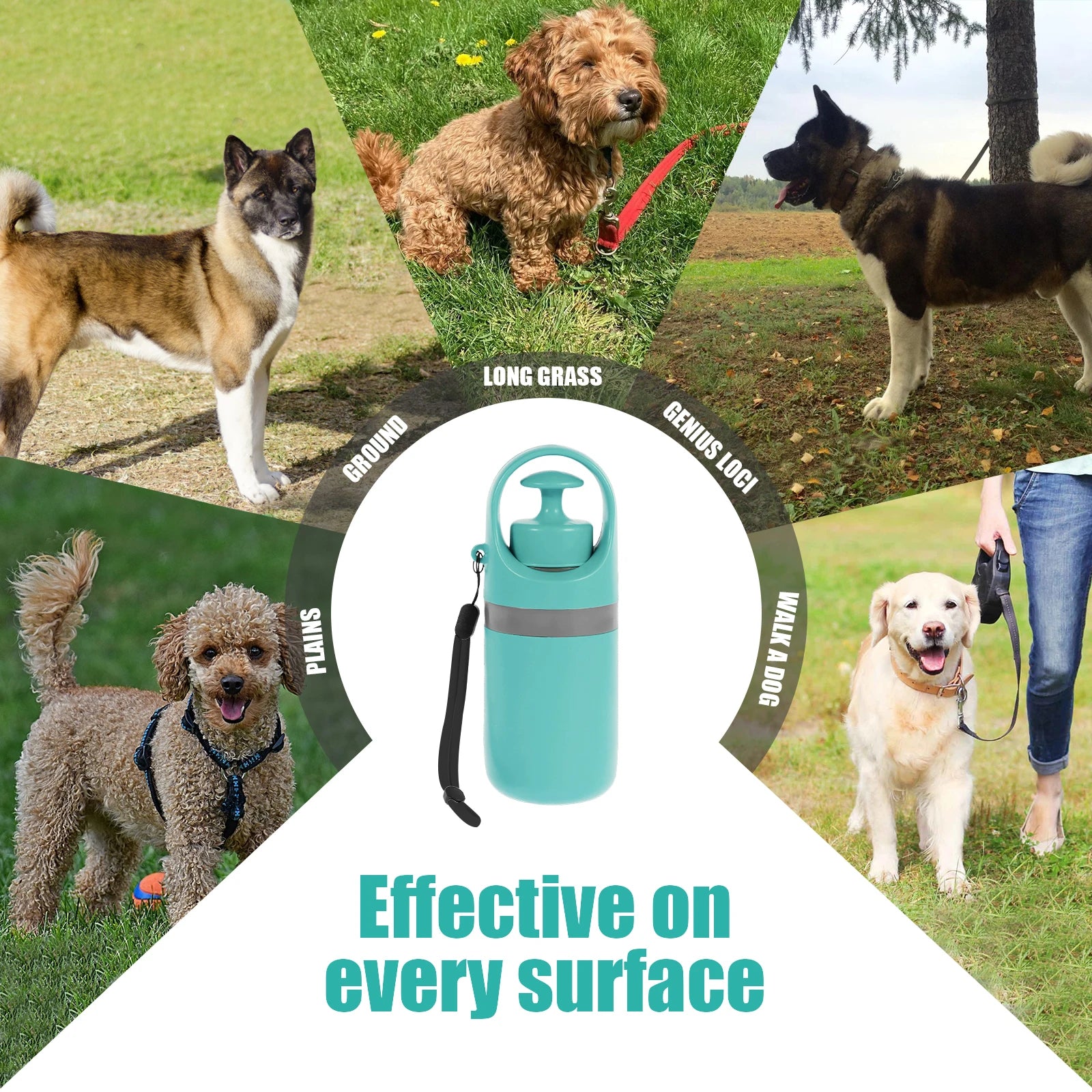 Recogedor Portátil de Excrementos para Mascotas con Bolsa Integrada