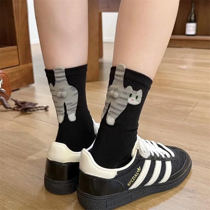 Calcetines Divertidos de Gato en 3D