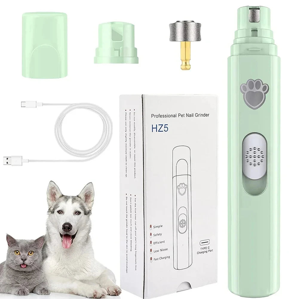 Lima Eléctrica de Uñas para Perros y Mascotas Recargable por USB