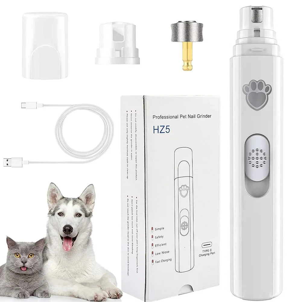 Lima Eléctrica de Uñas para Perros y Mascotas Recargable por USB